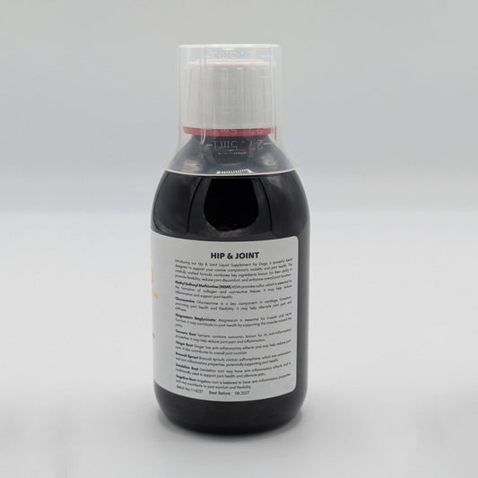 Our Dog's Life Hip & Joint Drops – Natural liquid supplement with MSM, glucosamine, turmeric & antioxidants for dog mobility, joint health & comfort.