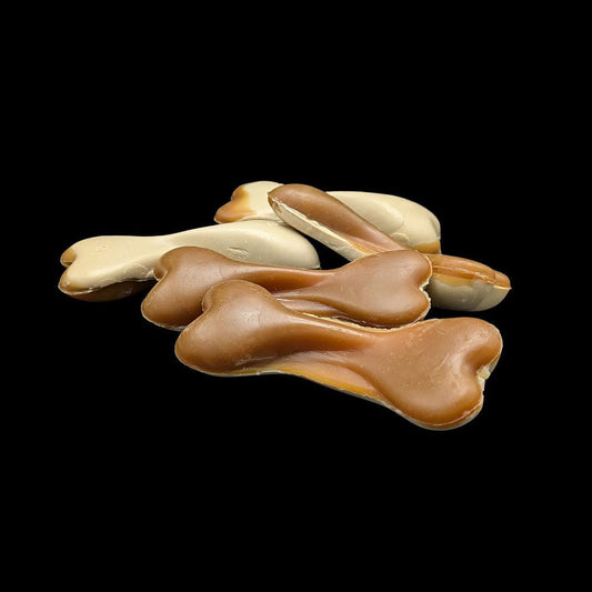Maks Patch Peanut Butter Dual Bones – Xylitol-free, vegan, gluten-free chews for dogs. Supports dental health & digestion.