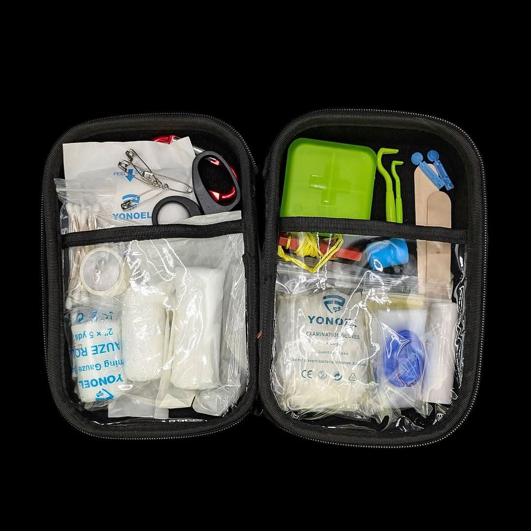 Dog First Aid Kit – Compact travel kit with tick remover, bandages, CPR mask & emergency essentials for canine safety