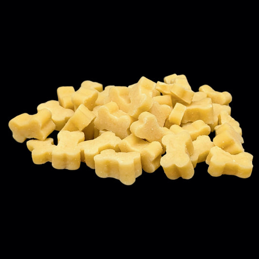 Top Tier Cheese Bones – Soft, melty treats with 82% real cheese for all dog ages. Perfect for training, treats, and enrichment.