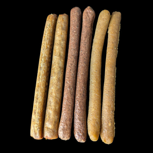 Top Tier Pure Meat Sticks – 100% venison, salmon, or haddock for high-protein, grain-free, easy-to-digest treats that support health.