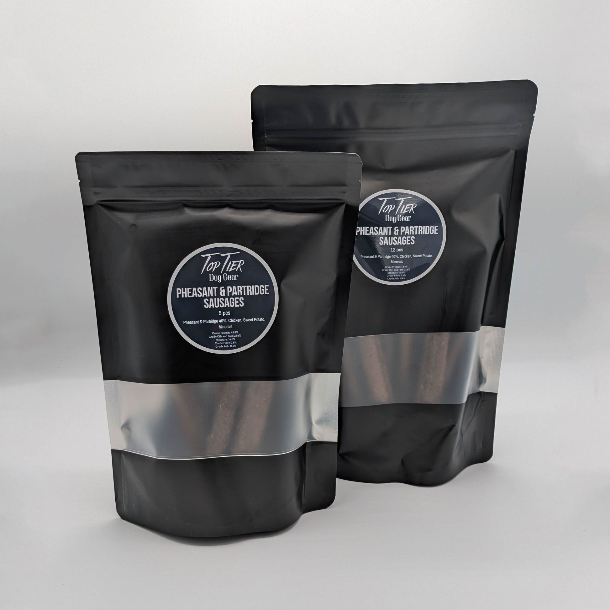 Top Tier Sausages – High-protein, soft & chewy treats in 4 flavours, ideal for training, snacking, and rewarding dogs of all sizes.
